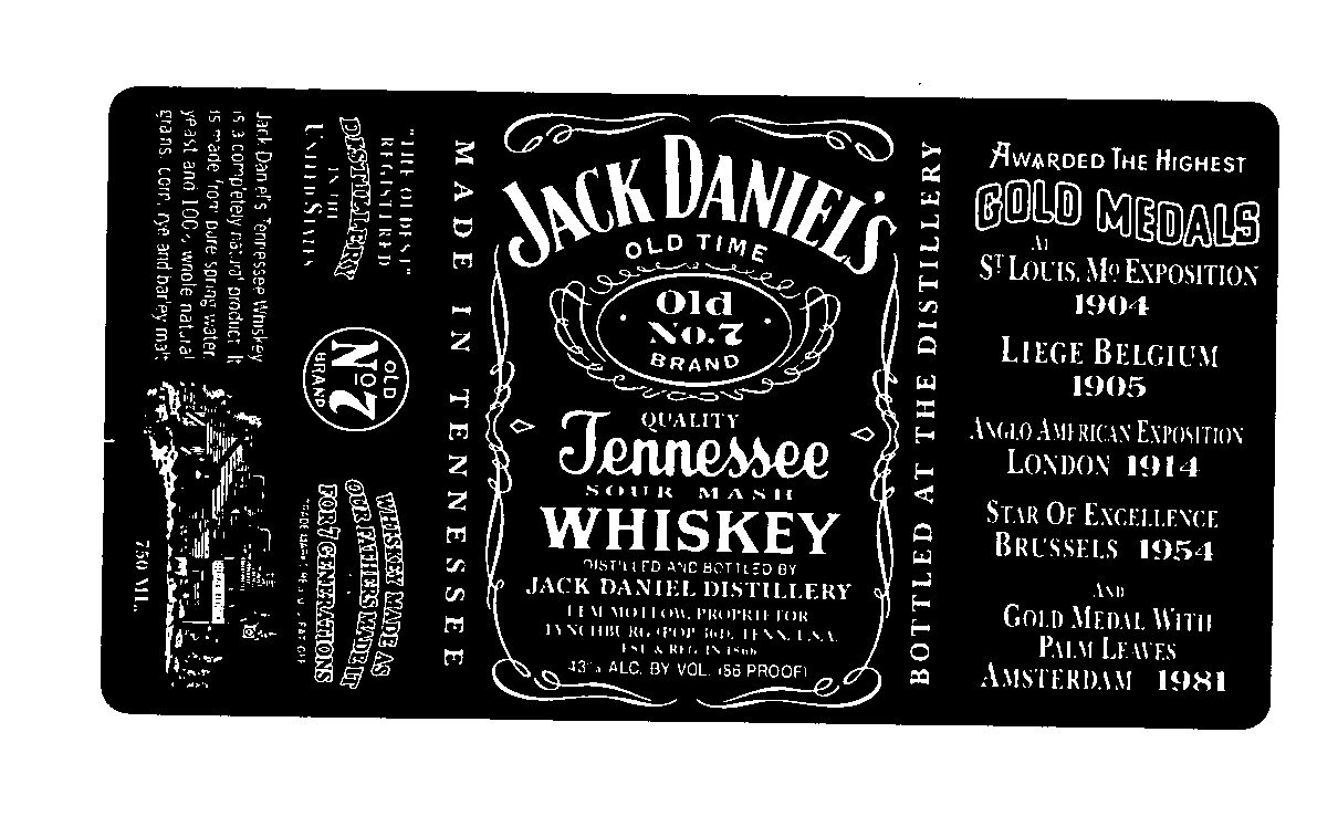  JACK DANIEL'S TENNESSEE WHISKEY