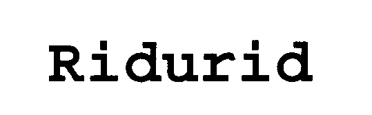 Trademark Logo RIDURID