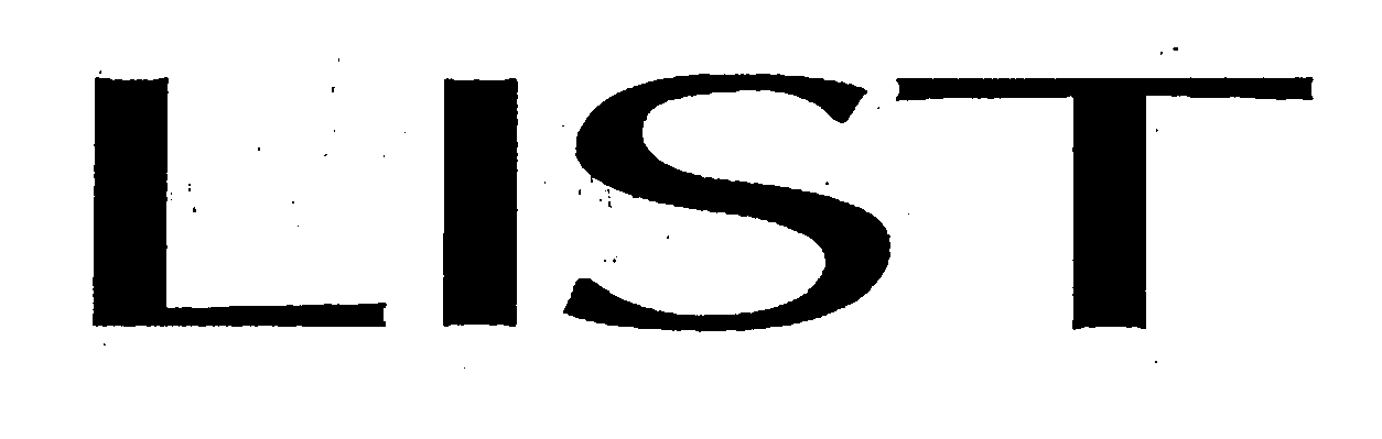Trademark Logo LIST