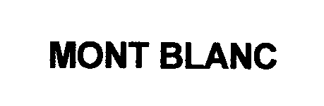 Trademark Logo MONT BLANC