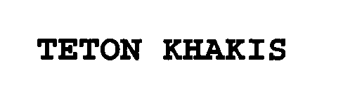 Trademark Logo TETON KHAKIS