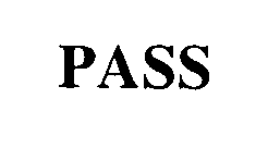 Trademark Logo PASS