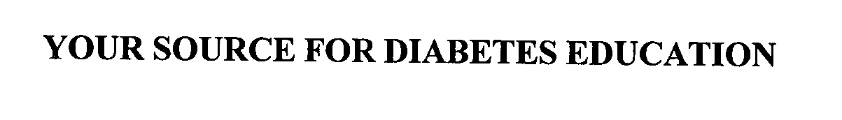  YOUR SOURCE FOR DIABETES EDUCATION