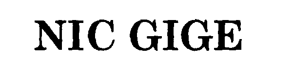 Trademark Logo NIC GIGE