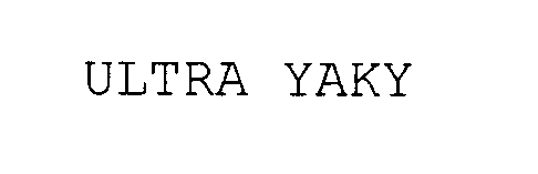 Trademark Logo ULTRA YAKY