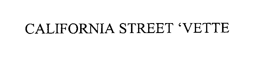  CALIFORNIA STREET 'VETTE