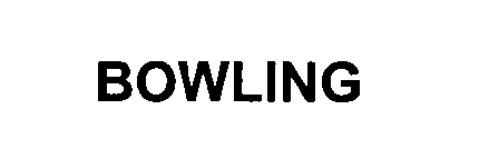 Trademark Logo BOWLING