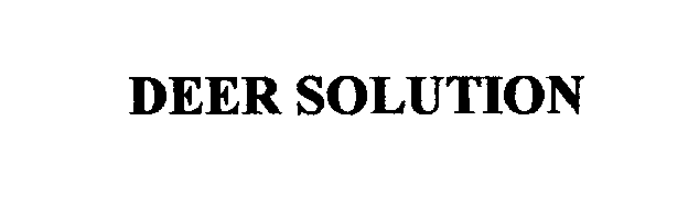 Trademark Logo DEER SOLUTION
