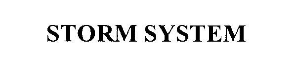 Trademark Logo STORM SYSTEM