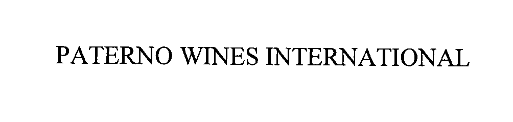  PATERNO WINES INTERNATIONAL