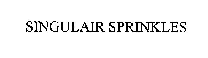Trademark Logo SINGULAIR SPRINKLES