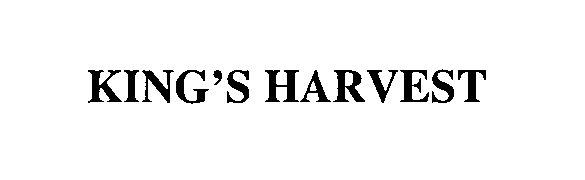 Trademark Logo KING'S HARVEST