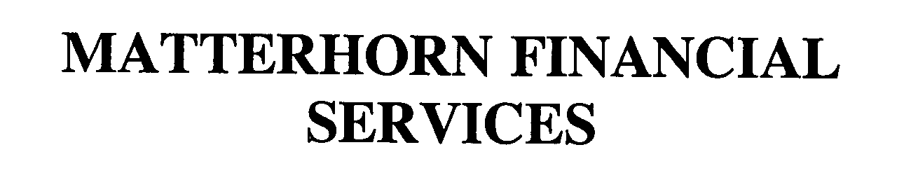 Trademark Logo MATTERHORN FINANCIAL SERVICES