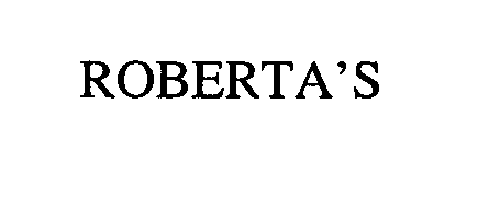 Trademark Logo ROBERTA'S