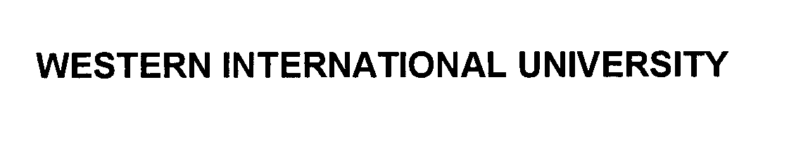 Trademark Logo WESTERN INTERNATIONAL UNIVERSITY