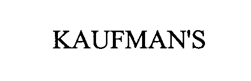 Trademark Logo KAUFMAN'S