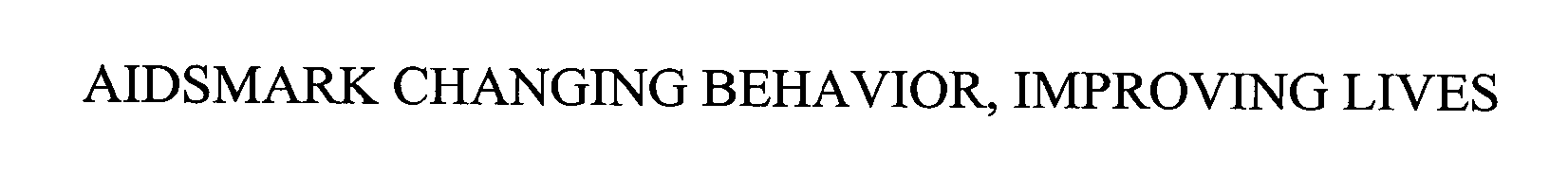 Trademark Logo AIDSMARK CHANGING BEHAVIOR, IMPROVING LIVES