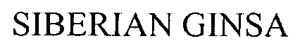 Trademark Logo SIBERIAN GINSA