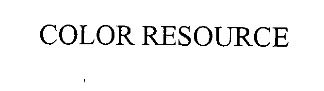 Trademark Logo COLOR RESOURCE
