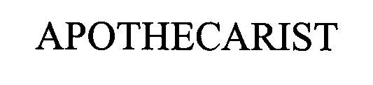 Trademark Logo APOTHECARIST