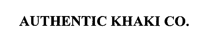 Trademark Logo AUTHENTIC KHAKI CO.