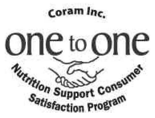 Trademark Logo CORAM INC. ONE TO ONE NUTRITION SUPPORT CONSUMER SATISFACTION PROGRAM