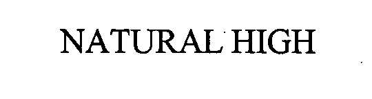 Trademark Logo NATURAL HIGH