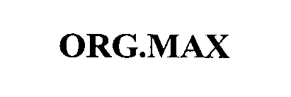 Trademark Logo ORG.MAX