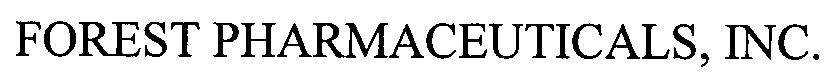 Trademark Logo FOREST PHARMACEUTICALS, INC.