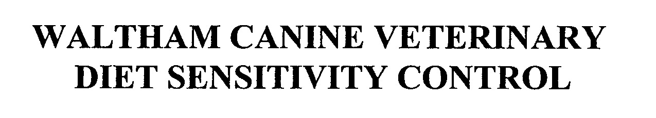  WALTHAM CANINE VETERINARY DIET SENSITIVITY CONTROL