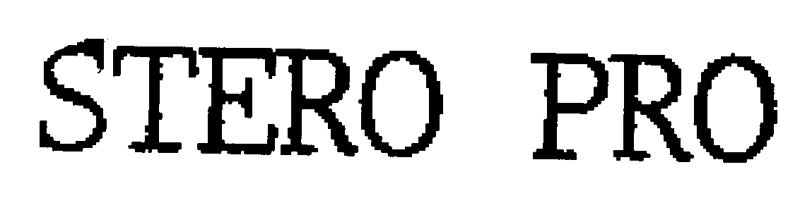 Trademark Logo STERO PRO