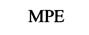 Trademark Logo MPE