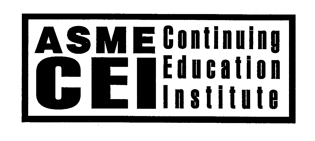Trademark Logo ASME CEI CONTINUING EDUCATION INSTITUTE