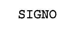 Trademark Logo SIGNO