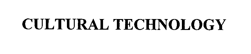 Trademark Logo CULTURAL TECHNOLOGY