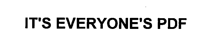Trademark Logo IT'S EVERYBODY'S PDF
