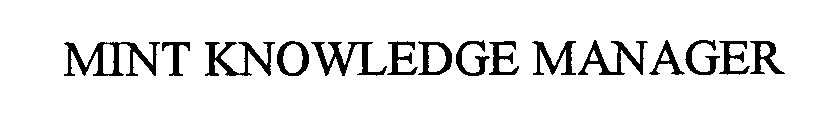 Trademark Logo MINT KNOWLEDGE MANAGER