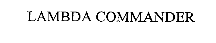 Trademark Logo LAMBDA COMMANDER