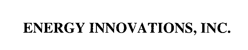 Trademark Logo ENERGY INNOVATIONS, INC.