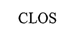 Trademark Logo CLOS