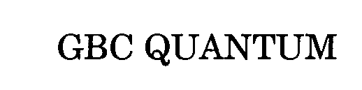 Trademark Logo GBC QUANTUM