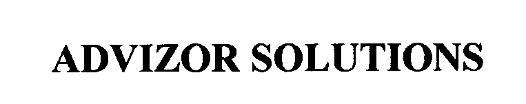 Trademark Logo ADVIZOR SOLUTIONS