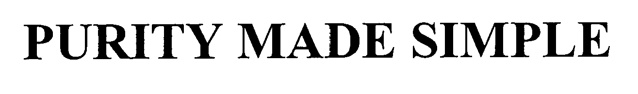 Trademark Logo PURITY MADE SIMPLE