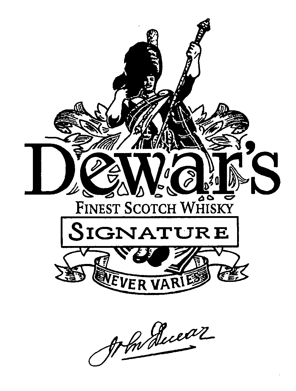Trademark Logo DEWAR'S SIGNATURE FINEST SCOTCH WHISKY NEVER VARIES