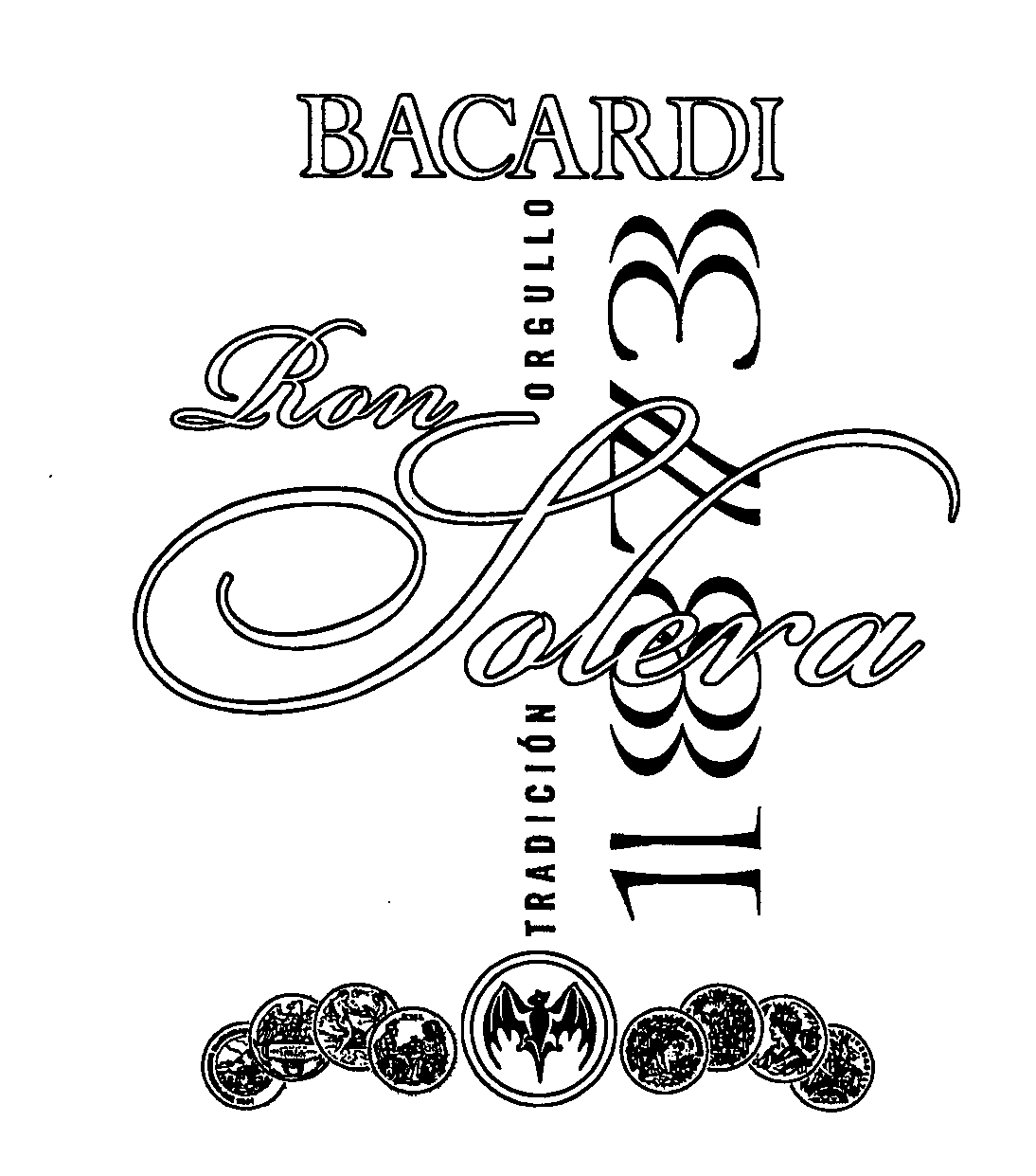 Trademark Logo BACARDI RON SOLERA 1873 TRADICION ORGULLO