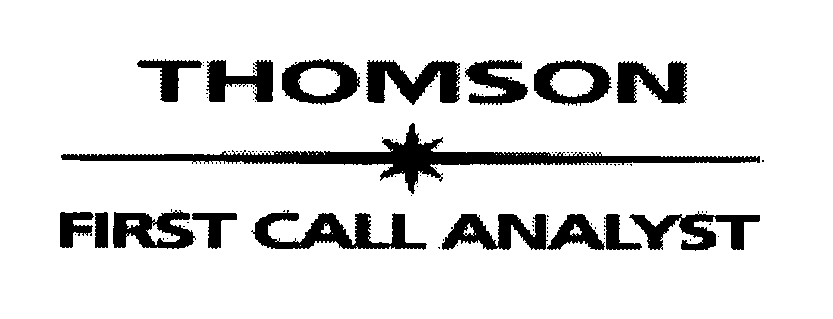  THOMSON FIRST CALL ANALYST