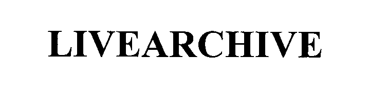 Trademark Logo LIVEARCHIVE