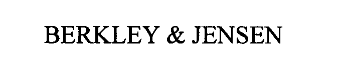 Trademark Logo BERKLEY & JENSEN