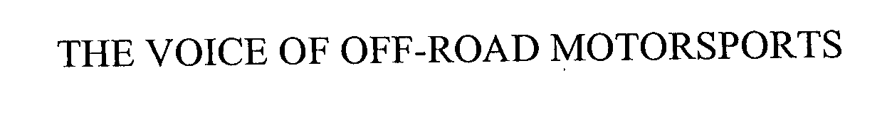  THE VOICE OF OFF-ROAD MOTORSPORTS