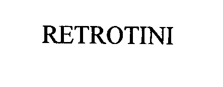 Trademark Logo RETROTINI